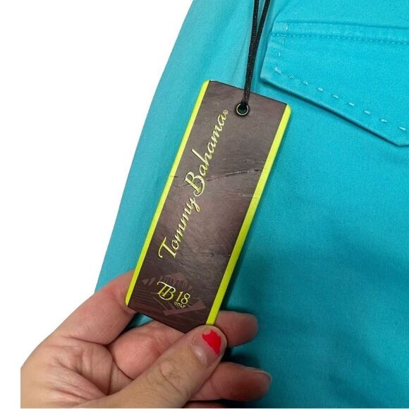 |NWT| TOMMY BAHAMA Cream Of The Crop Golf Pants Aqua Blue - Picture 8 of 9